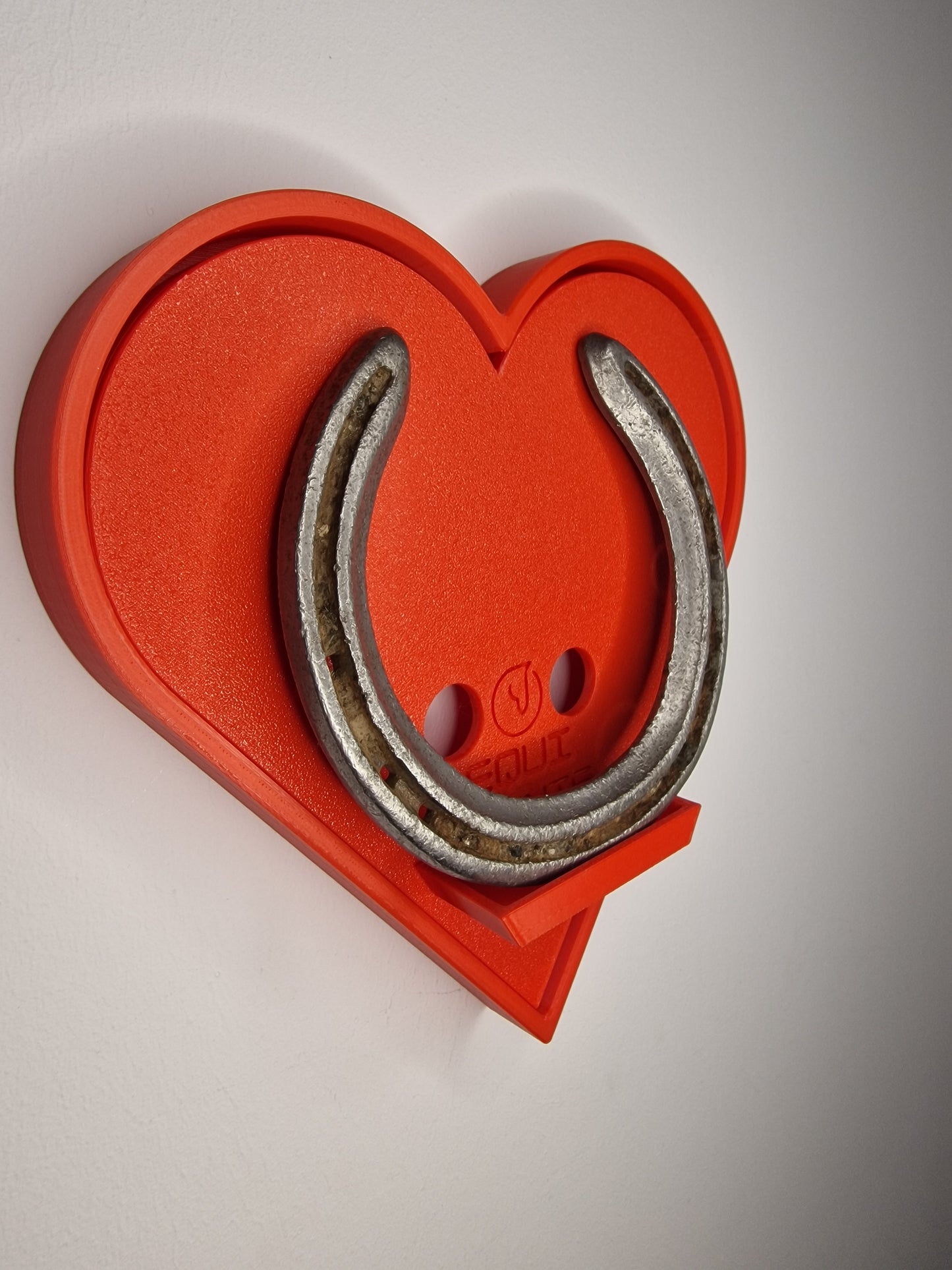 Heart Shaped Wall-Mounted Horseshoe Display