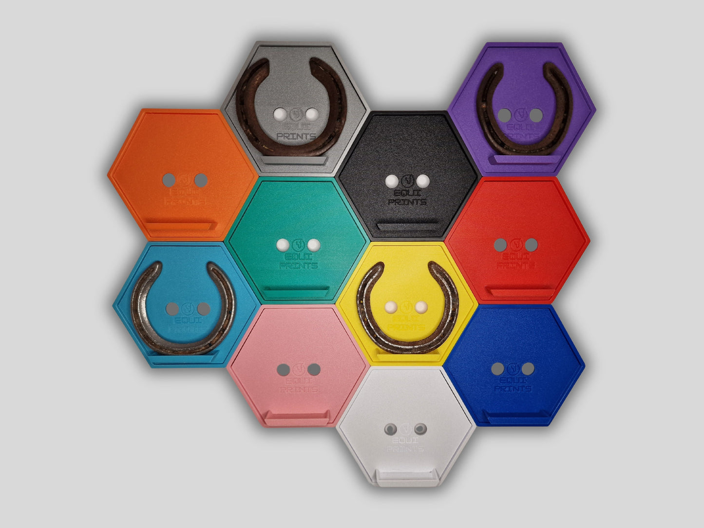 Wall-Mounted Horseshoe Display